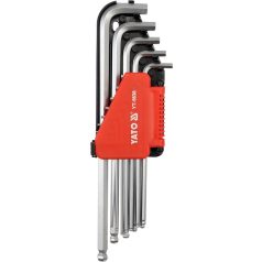   Imbuszkulcs készlet gömbölyített extra hosszú 1/16"-3/8" 12 részes