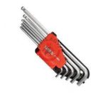 Imbuszkulcs készlet gömbölyített extra hosszú 1/16"-3/8" 12 részes