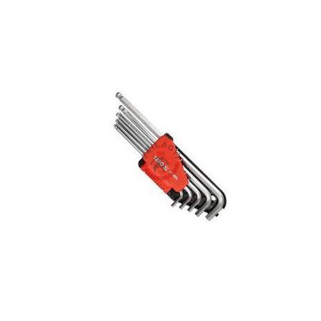 Imbuszkulcs készlet gömbölyített extra hosszú 1/16"-3/8" 12 részes