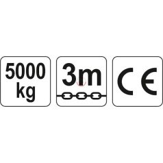Láncos emelő 5000 kg 3m