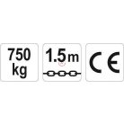 Láncos emelő 750kg 1.5m