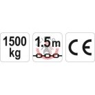 Láncos emelő 1500kg 1.5m