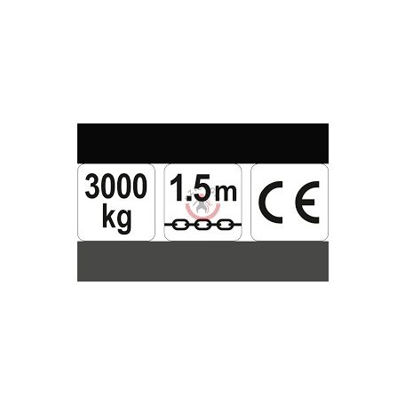 Láncos emelő 3000kg 1.5m