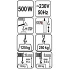 Elektromos csörlő 550W 125kg/11m 250kg/5.5m