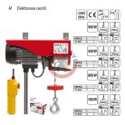 Elektromos csörlő 550W 150kg/11m 300kg/5.5m