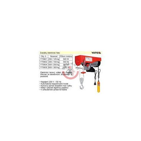 Elektromos csörlő 1050W 300kg/11m 600kg/5.5m