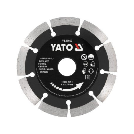 Gyémánt vágótárcsa 125 x 2,0 x 10 x 22,2 mm szegmentált