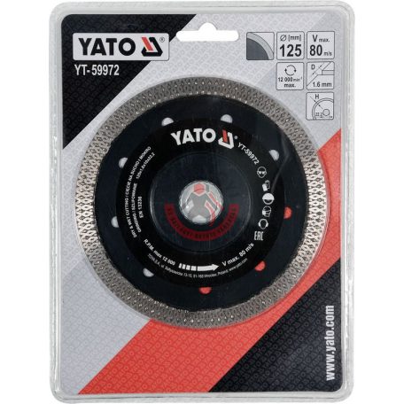 Gyémánt tárcsa turbo 125x1,6x22.2mm
