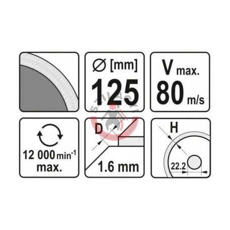 Gyémánt tárcsa turbo 125x1,6x22.2mm