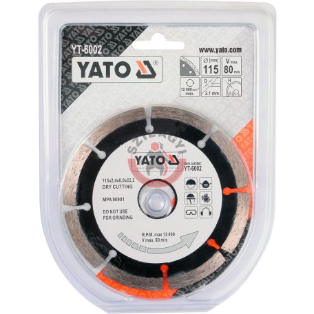Gyémánt tárcsa szegmentált 115mm