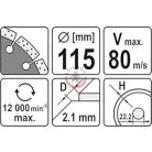 Gyémánt tárcsa szegmentált 115mm