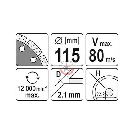 Gyémánt tárcsa szegmentált 115mm