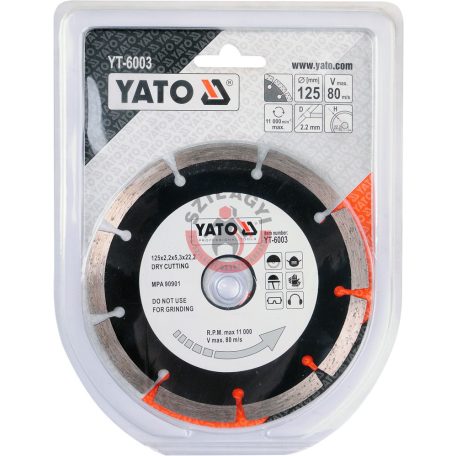Gyémánt tárcsa szegmentált 125mm