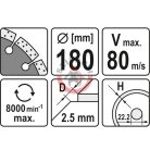 Gyémánt tárcsa szegmentált 180mm