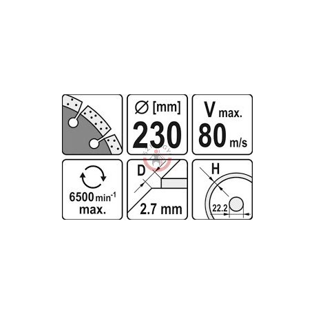 Gyémánt tárcsa szegmentált 230mm