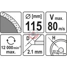 Gyémánt tárcsa folyamatos 115 mm          csempéhez