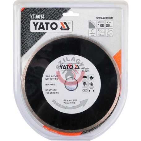 Gyémánt tárcsa folyamatos 180mm           csempéhez