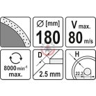 Gyémánt tárcsa folyamatos 180mm           csempéhez