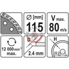 Gyémánt tárcsa turbo 115mm