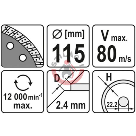 Gyémánt tárcsa turbo 115mm