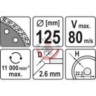 Gyémánt tárcsa turbo 125mm