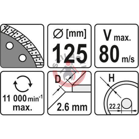 Gyémánt tárcsa turbo 125mm