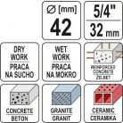 Gyémánt koronafúró 42mm