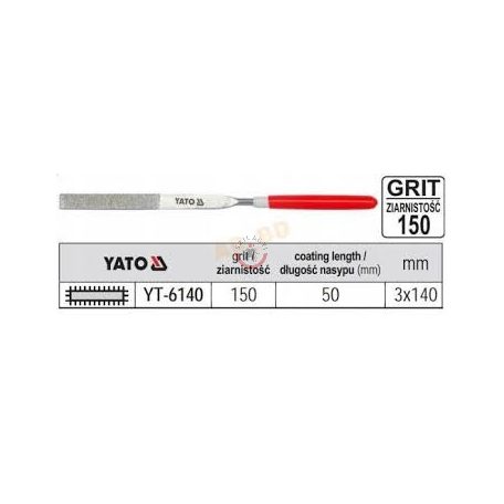 Gyémánt tűreszelő 3x140x50mm lapos