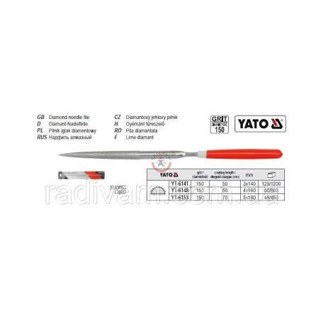 Gyémánt tűreszelő 5x180x70mm félkör