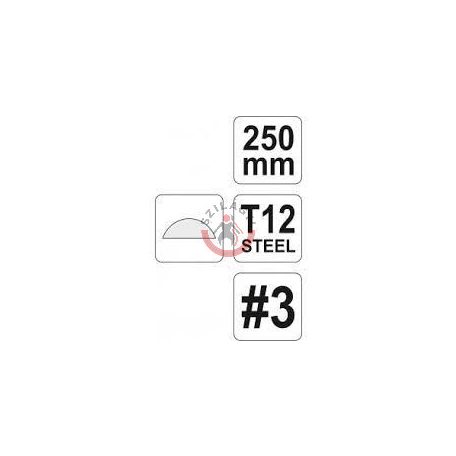 Lakatos reszelő félkör 250mm #3