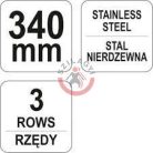 Drótkefe 340mm 3 soros