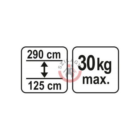Teleszkópos kitámasztó gipszkartonozáshoz 125-290cm 30kg