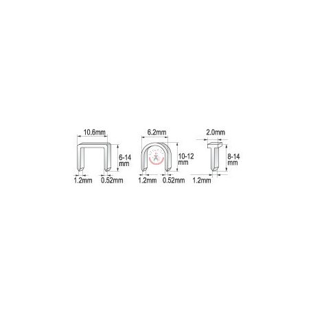 Tűzőgép fémházas 6-14mm (6-14x1.2x10.6mm)
