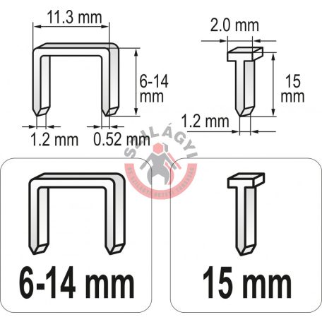 Tűzőgép 6-14mm (6-14x1.2x11.3mm)