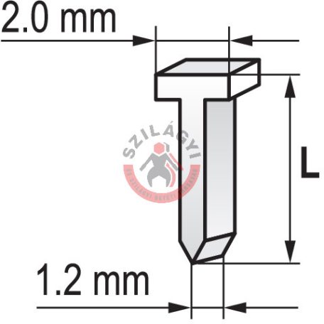 Tűzőgépszeg 10mm (10x1.2x2mm)
