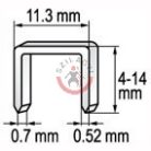Tűzőgépkapocs 10mm (10x0.7x11.3mm) 1000db