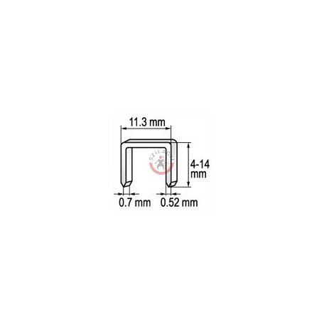 Tűzőgépkapocs 10mm (10x0.7x11.3mm) 1000db