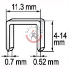 Tűzőgépkapocs 14mm (14x0.7x11.3mm) 1000db