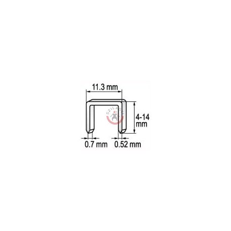 Tűzőgépkapocs 14mm (14x0.7x11.3mm) 1000db