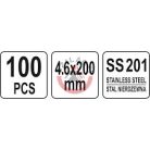 Kábelkötegelő fém 4.6X200mm