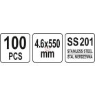 Kábelkötegelő fém 4.6X550mm