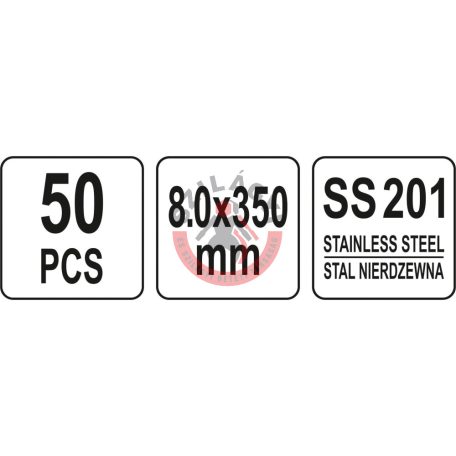 Kábelkötegelő fém 8.0X350mm