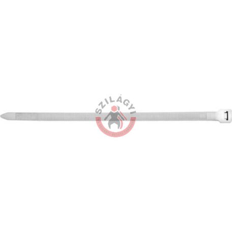 Kábelkötegelő 200X7,6 mm, fehér, 50 db/csomag