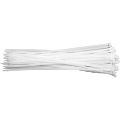 Kábelkötegelő 300x7,6 mm, fehér, 50 db/csomag