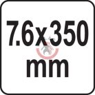 Kábelkötegelő 350x7,6 mm, fehér, 50 db/csomag