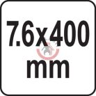 Kábelkötegelő 400X7,6 mm, fehér, 50 db/csomag