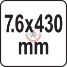 Kábelkötegelő 430X7,6 mm, fehér, 50 db/csomag
