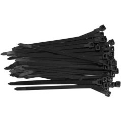 Kábelkötegelő 200x7,6 mm, fekete, 50 db/csomag