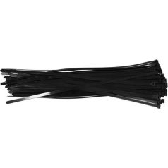 Kábelkötegelő 350x7,6 mm, fekete, 50 db/csomag