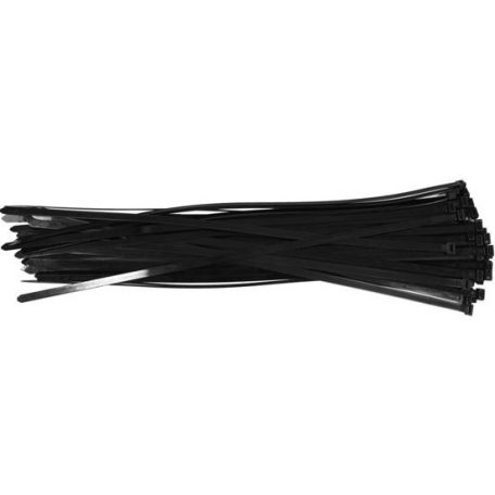 Kábelkötegelő 430x7,6 mm, fekete, 50 db/csomag